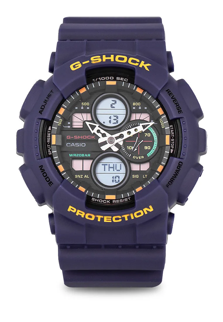 Casio G-shock GA-140-6A Digital Analog Rubber Strap Watch For Men