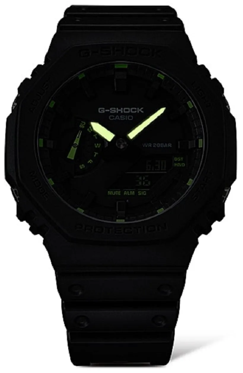 Casio G-shock GA-2100-1A3 Digital Analog Leather Strap Watch For Men