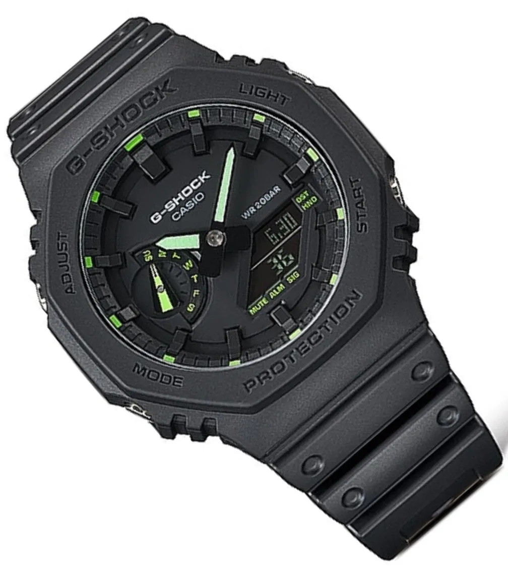 Casio G-shock GA-2100-1A3 Digital Analog Leather Strap Watch For Men