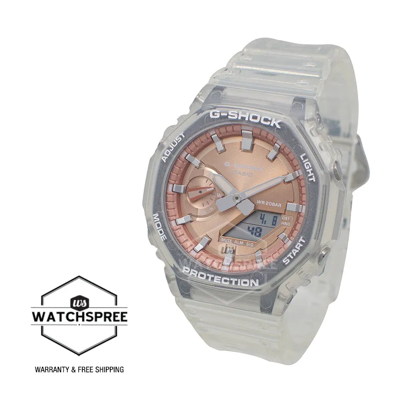 Casio G-Shock GA-2100 Lineup Carbon Core Guard Structure Transparent Resin Band Watch GA2100BM-7A5 GA-2100BM-7A5