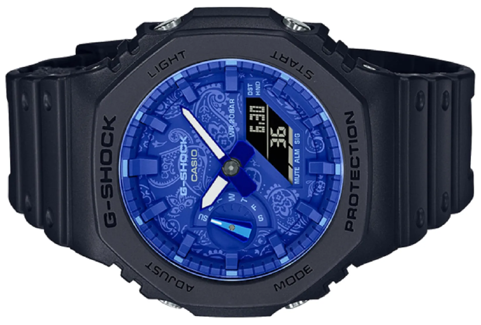 Casio G-shock GA-2100BP-1A Digital Analog Rubber Strap Watch For Men