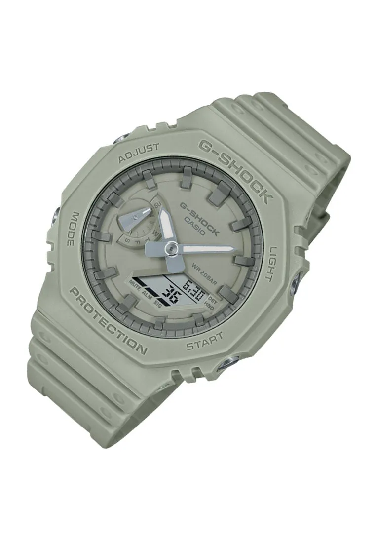 Casio G-shock GA-2100NC-3A Digital Analog Rubber Strap Watch for Men