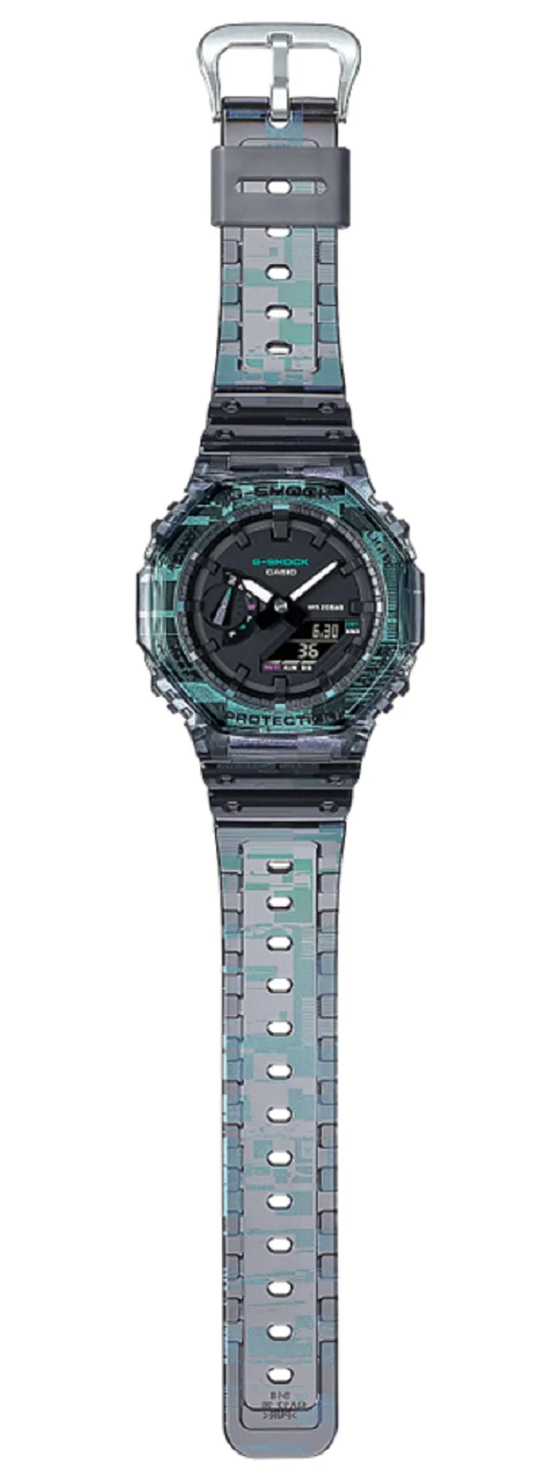 Casio G-shock GA-2100NN-1A Digital Analog Rubber Strap Watch For Men