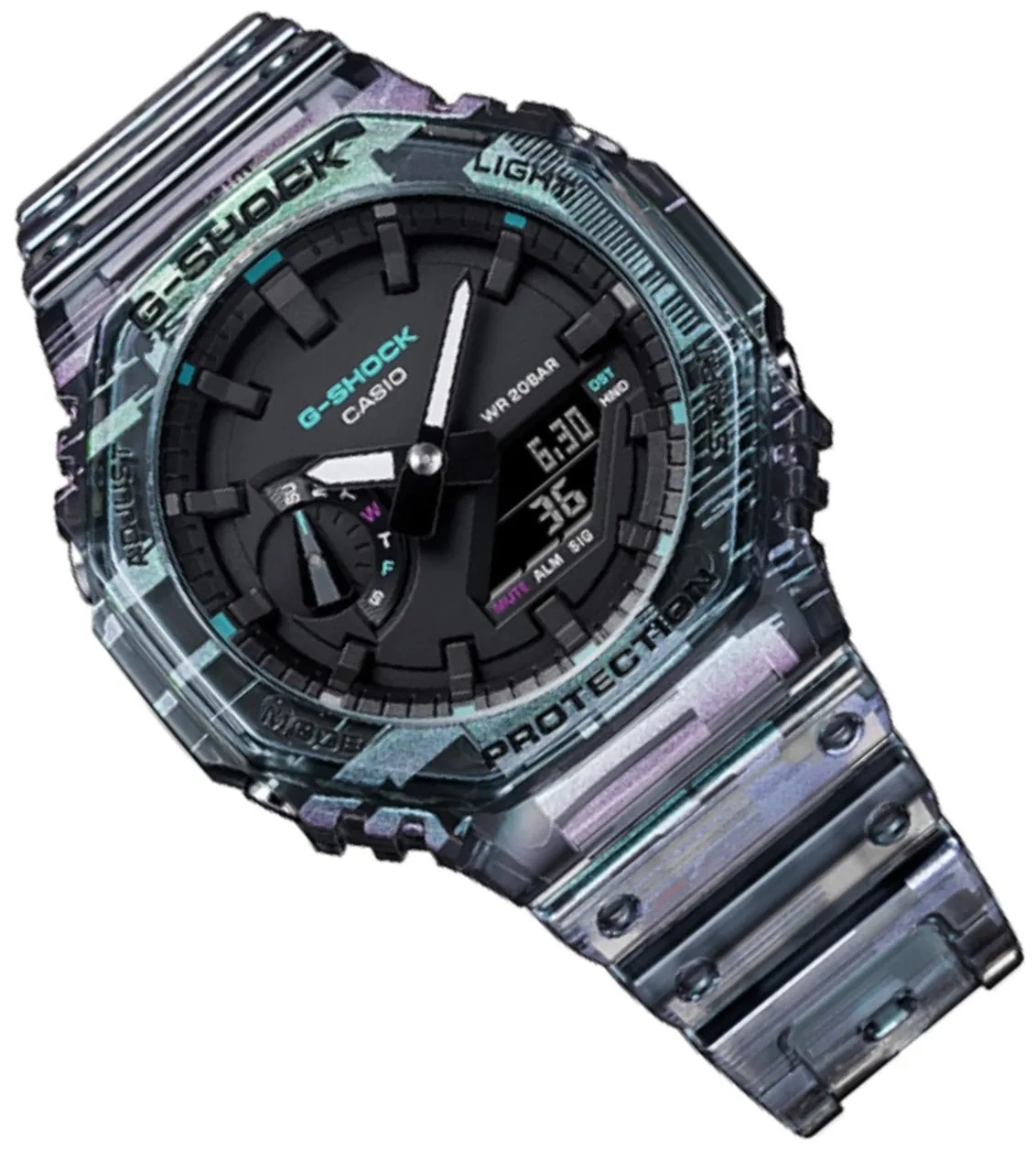 Casio G-shock GA-2100NN-1A Digital Analog Rubber Strap Watch For Men
