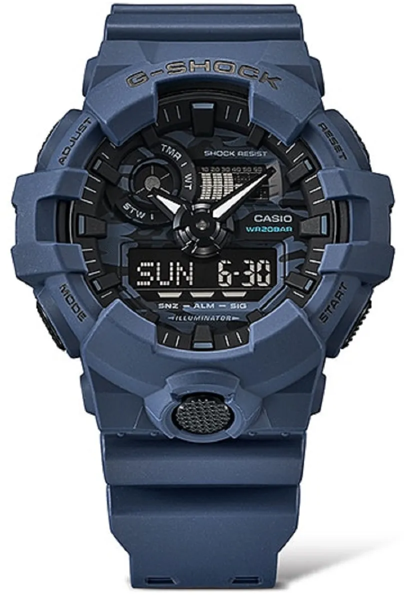 Casio G-shock GA-700CA-2A Digital Analog Rubber Strap Watch For Men