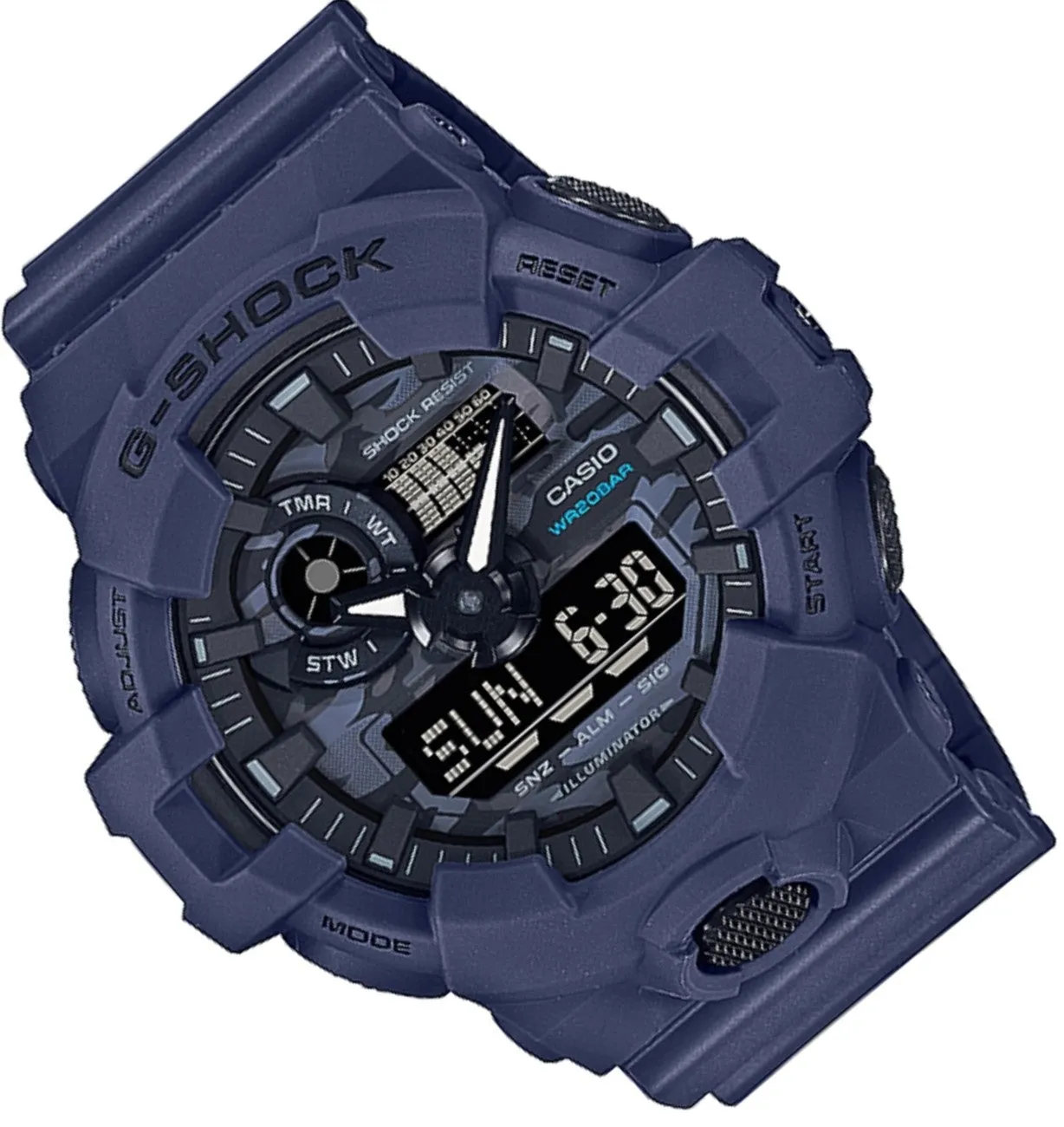 Casio G-shock GA-700CA-2A Digital Analog Rubber Strap Watch For Men