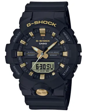 Casio G-Shock GA-810 Mens - Digital/Analog - Black & Gold - 200M