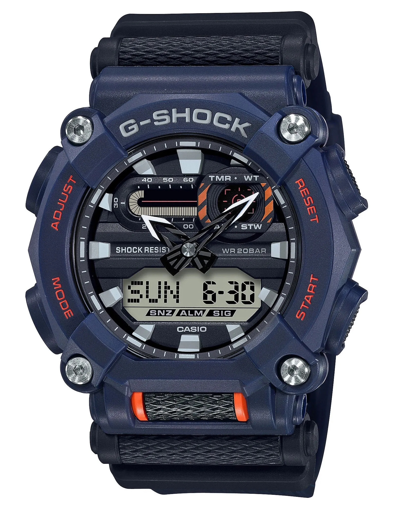 Casio G-shock GA-900-2A Digital Analog Rubber Strap Watch For Men