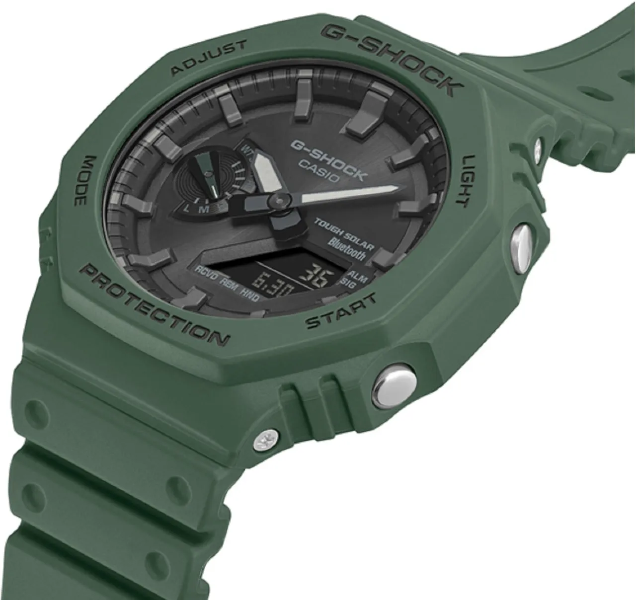 Casio G-shock GA-B2100-3A Digital Analog Rubber Strap Watch For Men