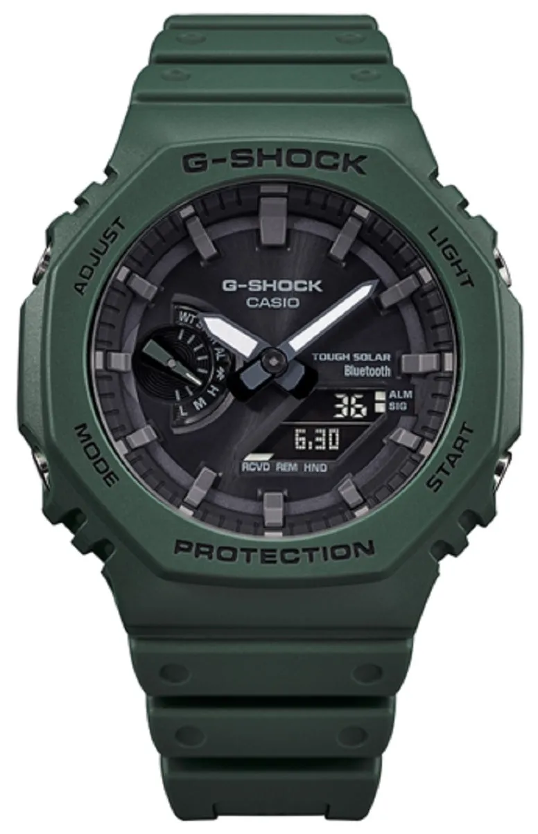 Casio G-shock GA-B2100-3A Digital Analog Rubber Strap Watch For Men