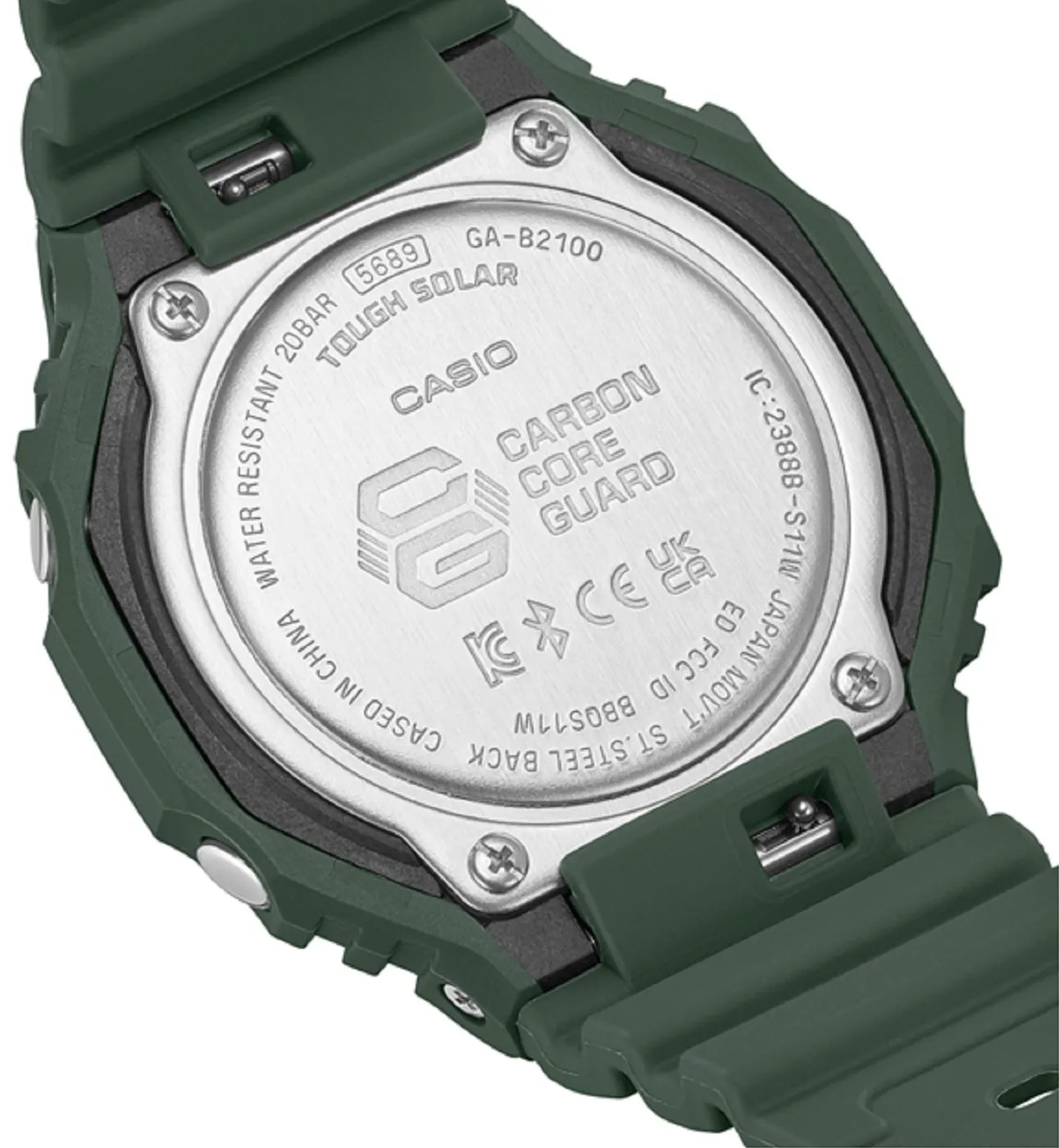 Casio G-shock GA-B2100-3A Digital Analog Rubber Strap Watch For Men