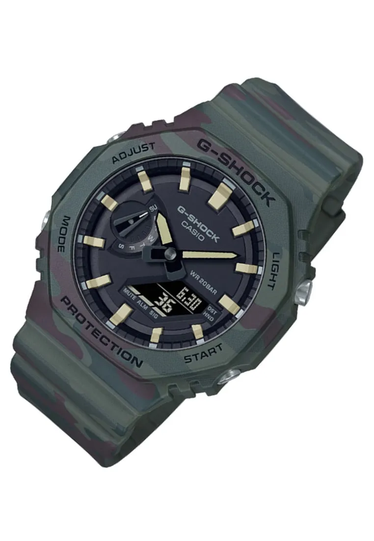 Casio G-shock GAE-2100WE-3A Digital Analog Rubber Strap Watch For Men