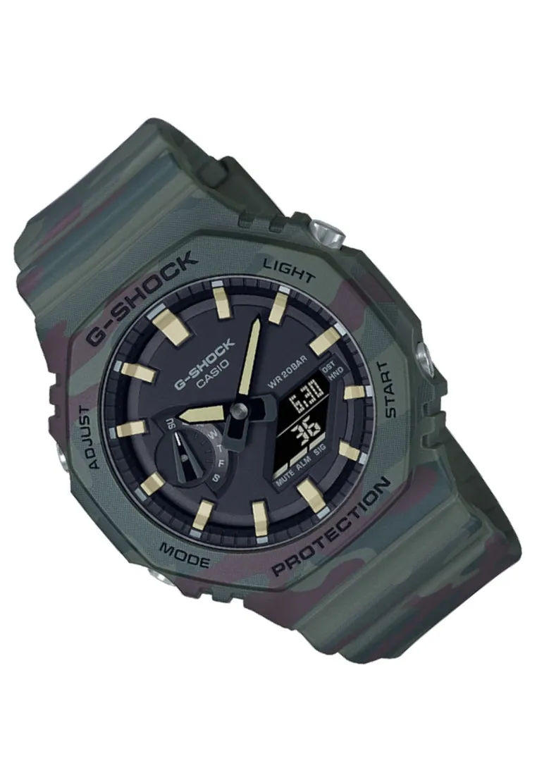 Casio G-shock GAE-2100WE-3A Digital Analog Rubber Strap Watch For Men