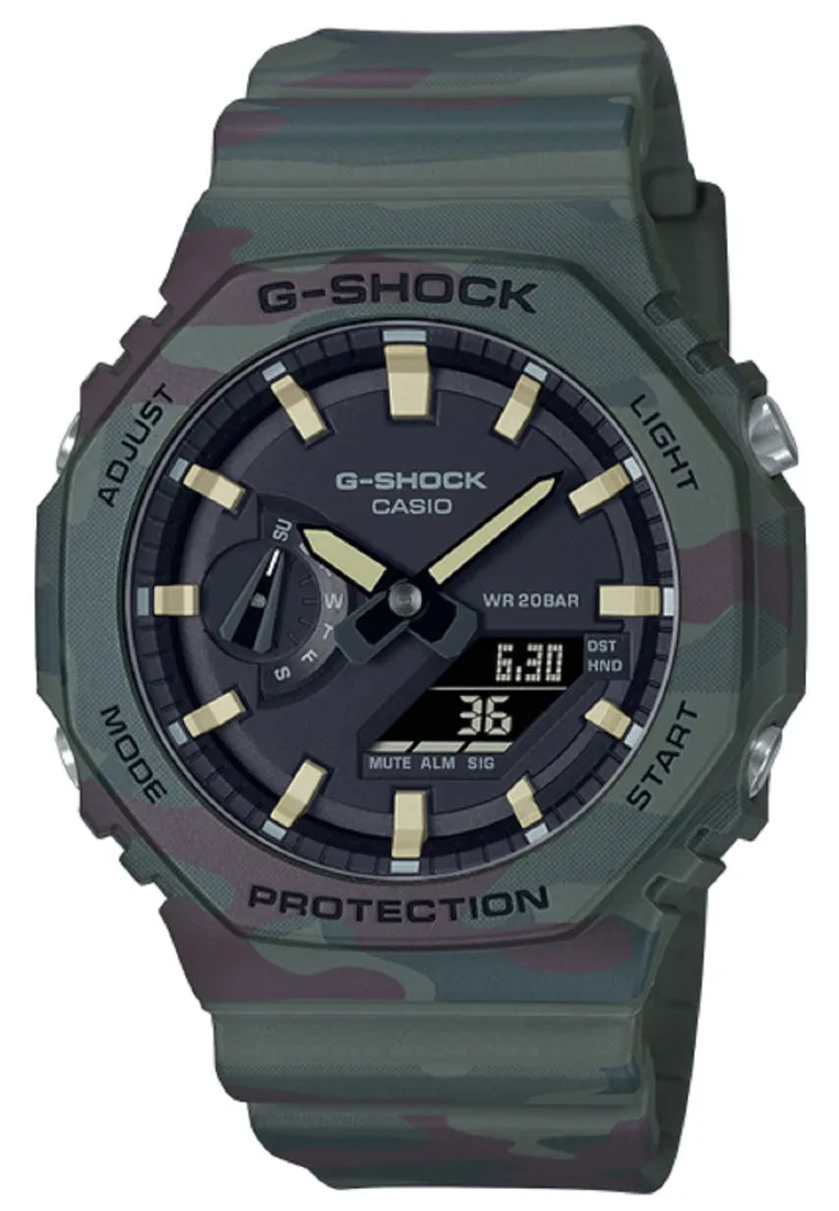 Casio G-shock GAE-2100WE-3A Digital Analog Rubber Strap Watch For Men