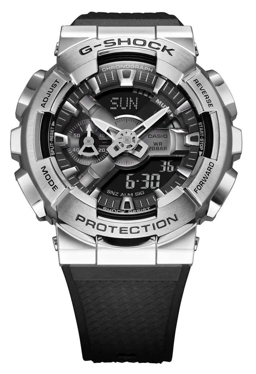 Casio G-shock GM-110-1A Digital Analog Rubber Strap Watch