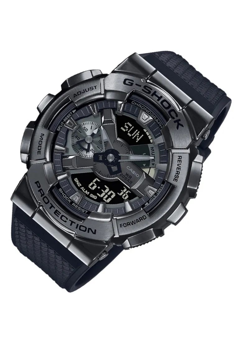 Casio G-shock GM-110BB-1A Digital Analog Rubber Strap Watch