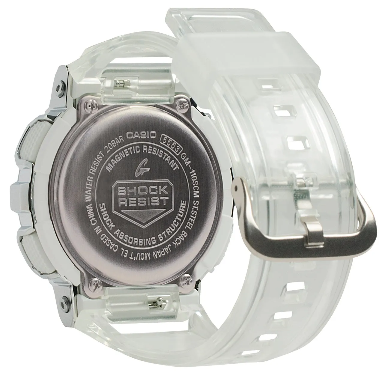Casio G-shock GM-110SCM-1A Digital Analog Rubber Strap Watch