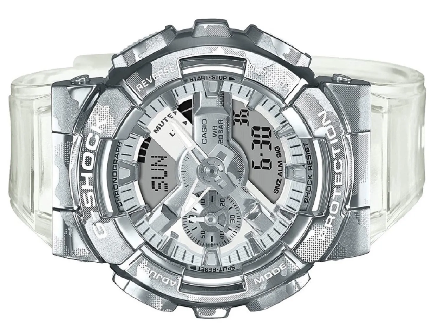 Casio G-shock GM-110SCM-1A Digital Analog Rubber Strap Watch