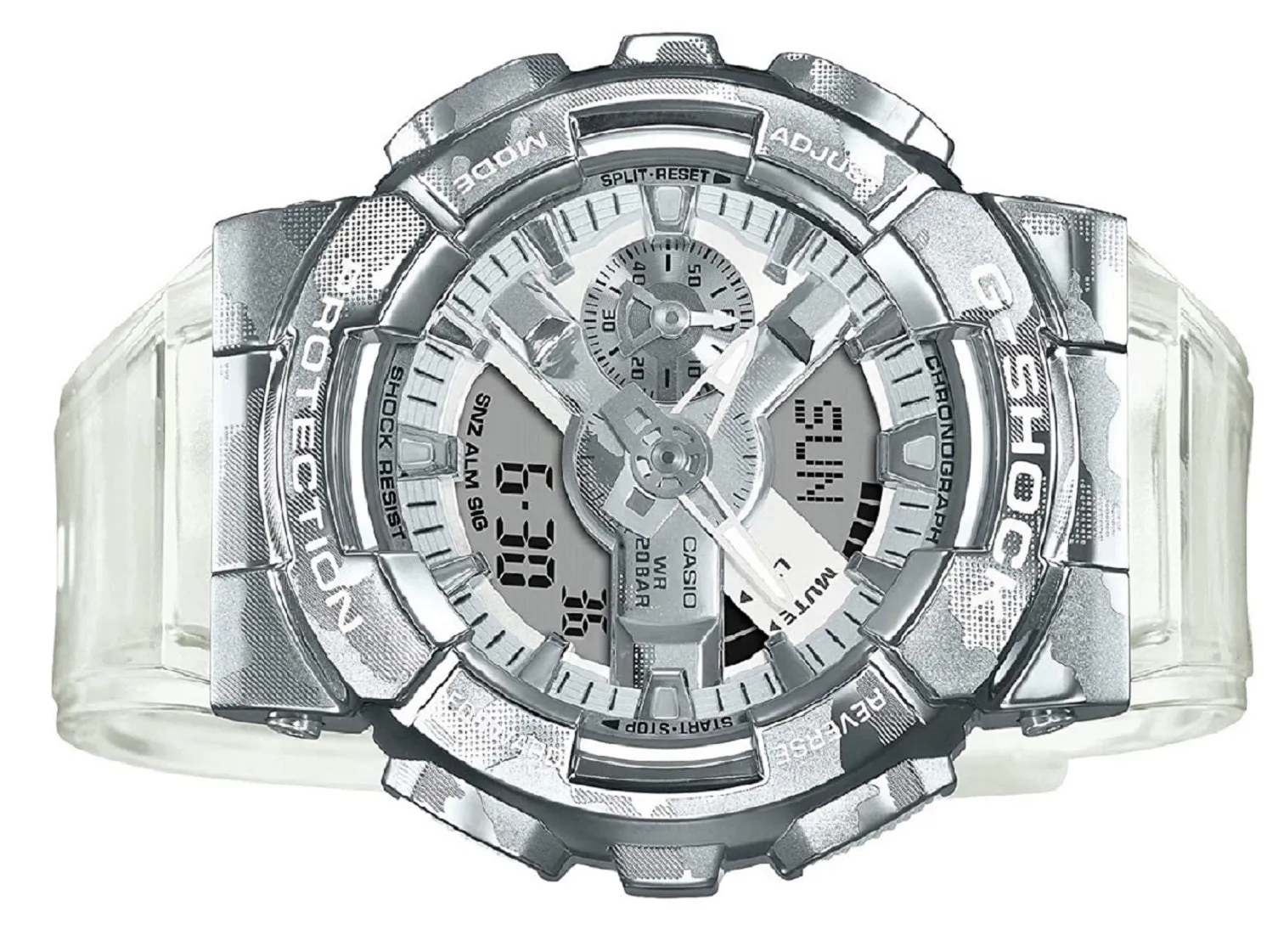 Casio G-shock GM-110SCM-1A Digital Analog Rubber Strap Watch