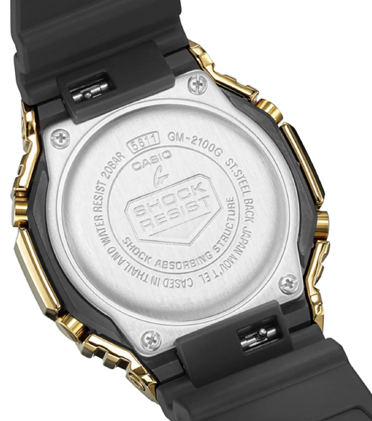 Casio G-shock GM-2100G-1A9 Digital Analog Rubber Strap Watch