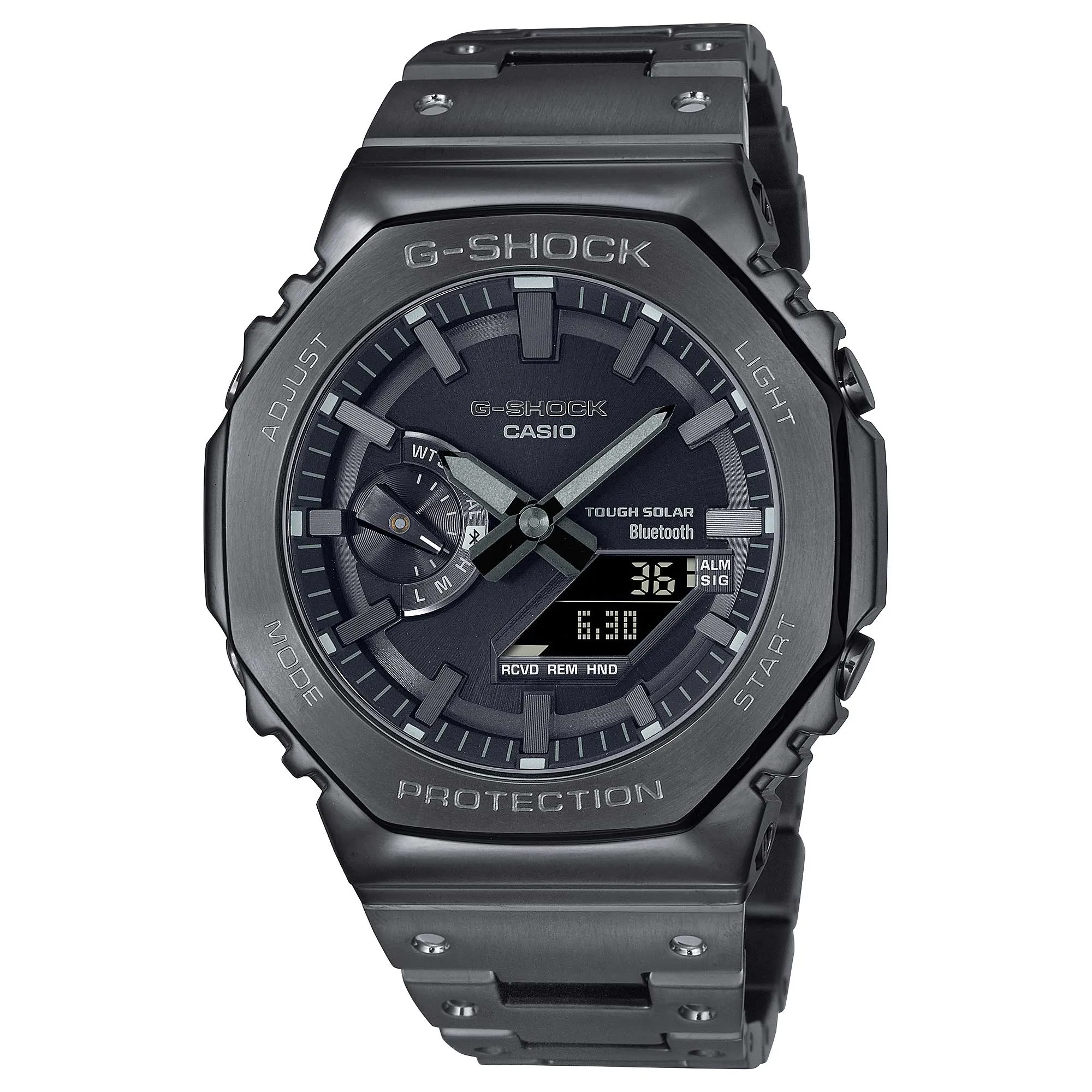 Casio G-Shock GM-B2100 Lineup Full Metal Case Bluetooth?? Tough Solar Ion Plated Stainless Steel Band Watch GMB2100BD-1A GM-B2100BD-1A