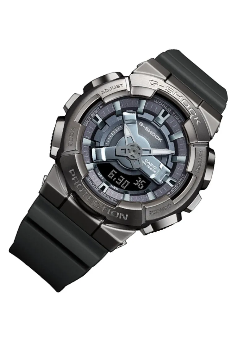 Casio G-shock GM-S110B-8A Digital Analog Rubber Strap Watch
