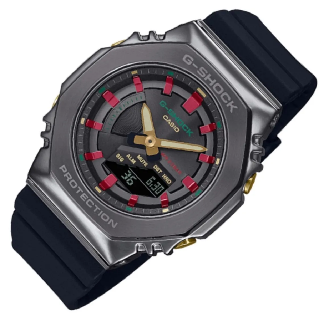 Casio G-shock GM-S2100CH-1A Digital Analog Rubber Strap Watch