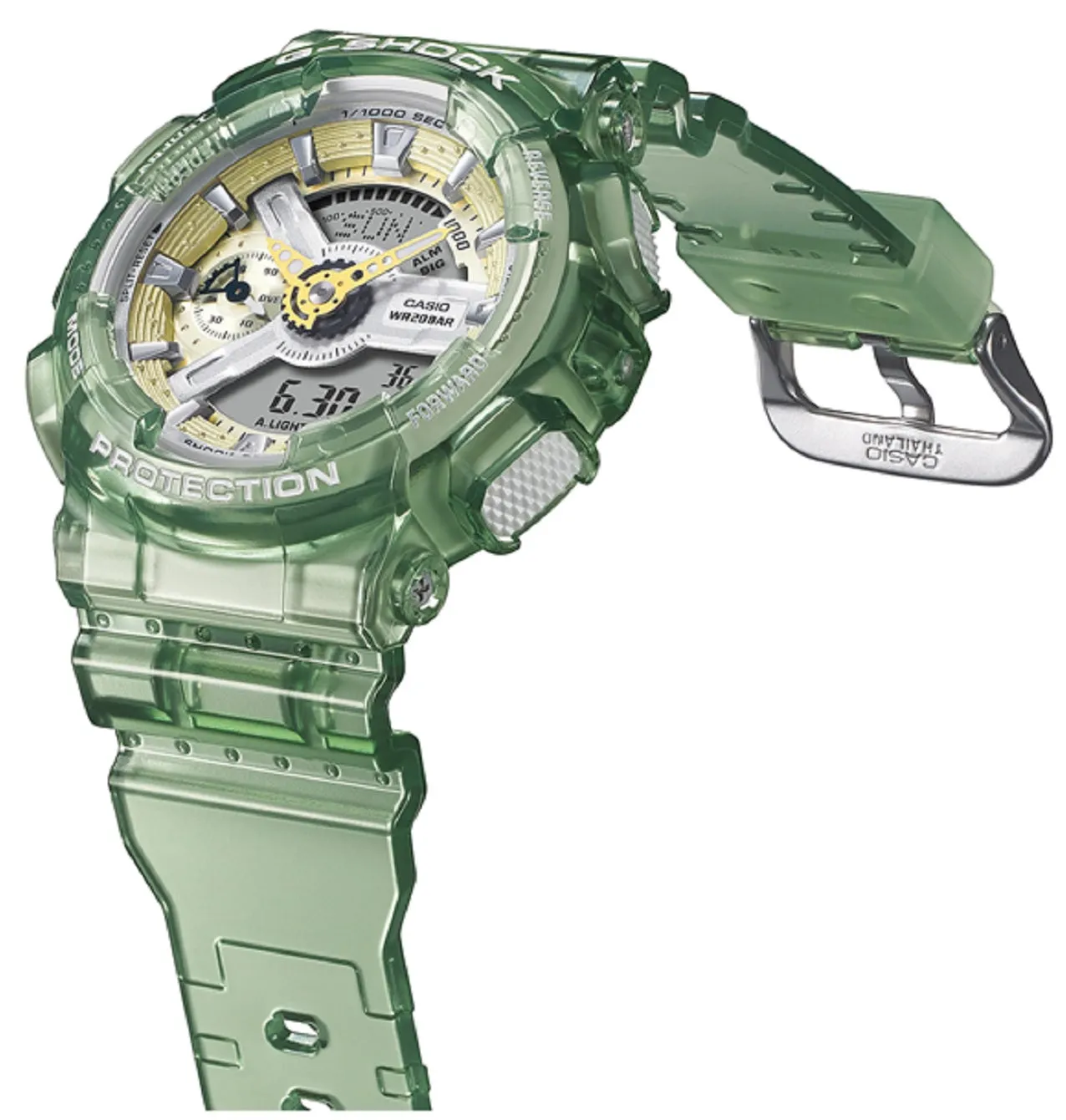 Casio G-shock GMA-S110GS-3A Digital Analog Rubber Strap Watch