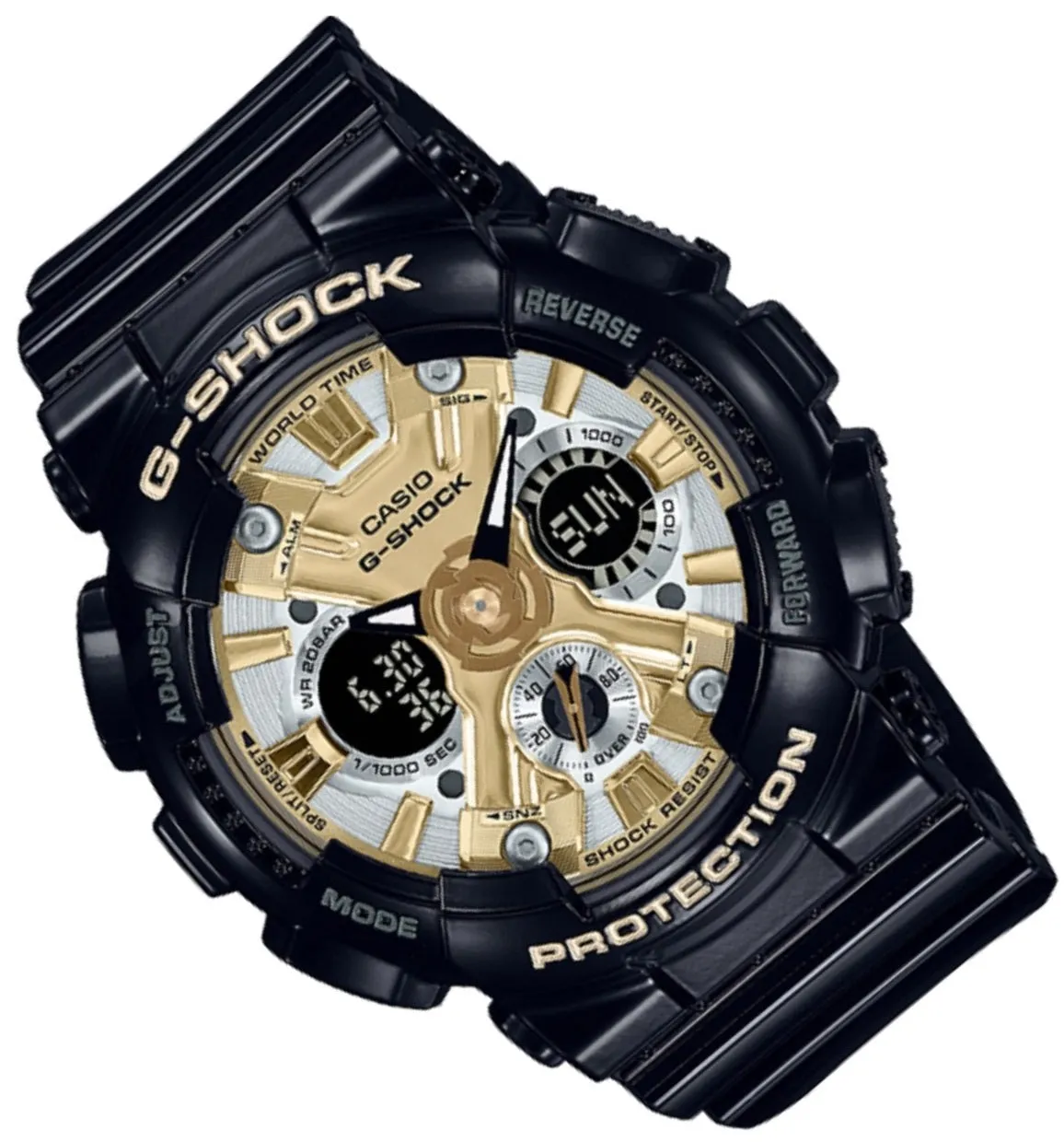 Casio G-shock GMA-S120GB-1A Digital Analog Rubber Strap Watch