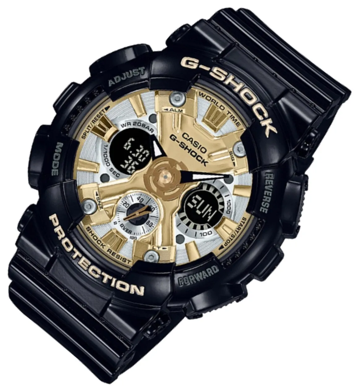 Casio G-shock GMA-S120GB-1A Digital Analog Rubber Strap Watch
