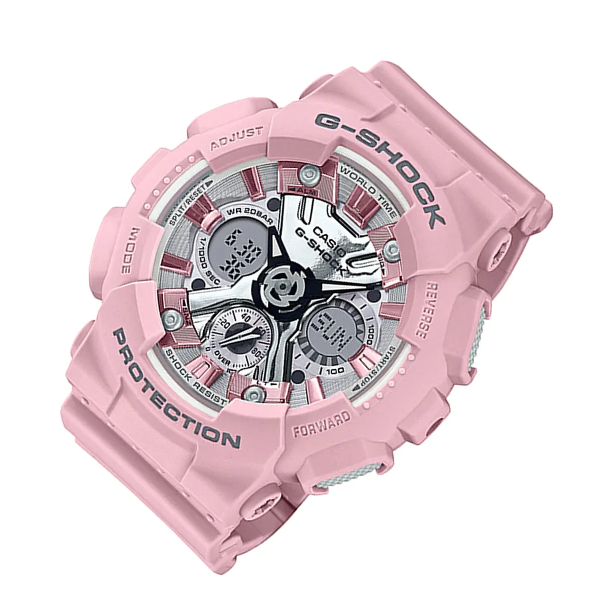 Casio G-shock GMA-S120NP-4A Digital Analog Rubber Strap Watch