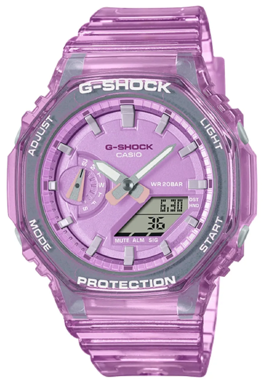 Casio G-Shock GMA-S2100SK-4A Digital Analog Rubber Strap Watch For Women