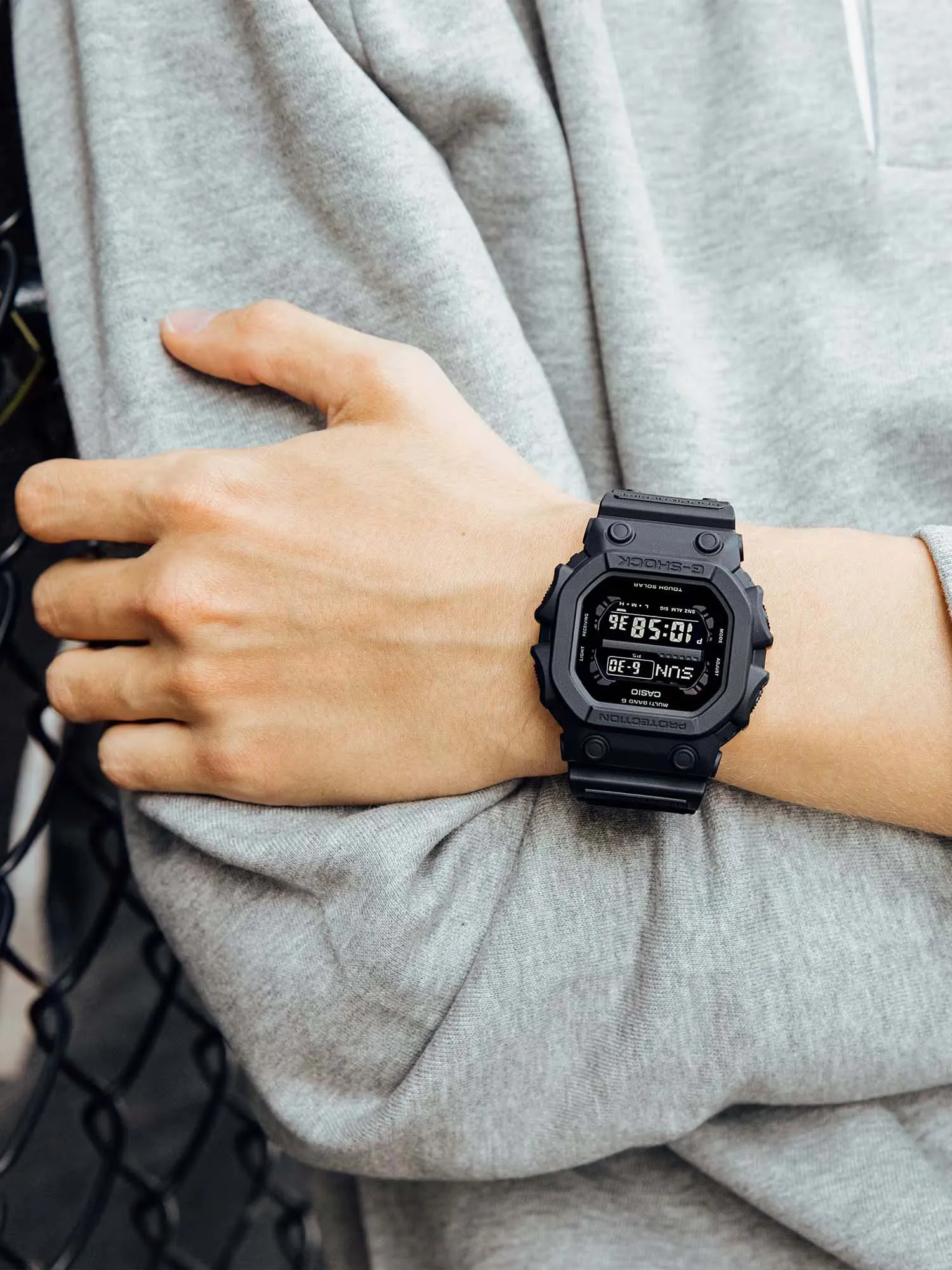 Casio G-Shock GX-56 SERIES ALL BLACK Solar Digital Mens Watch GX56BB-1