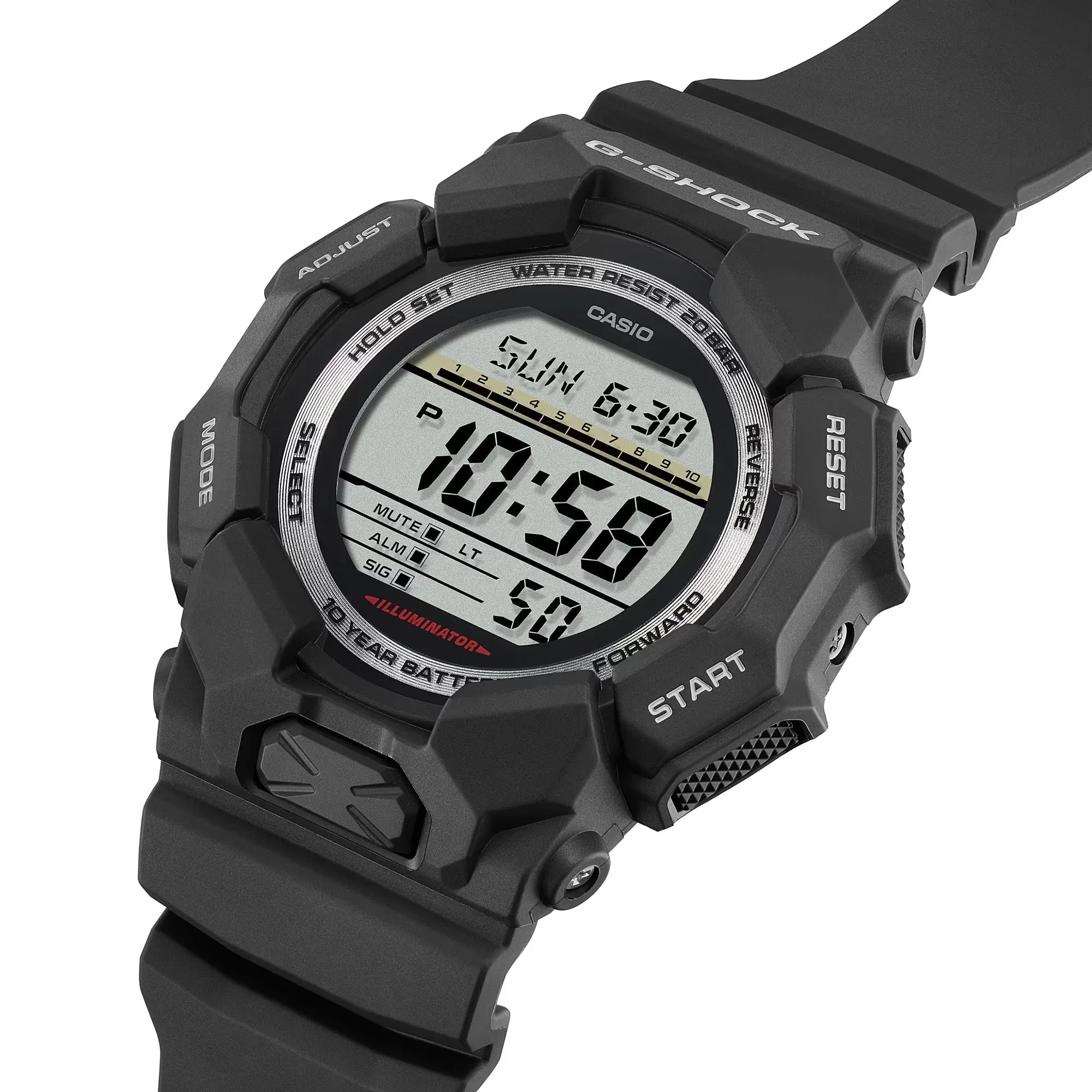 Casio G-SHOCK High-Brightness LED Large Digital Black Watch GD010-1
