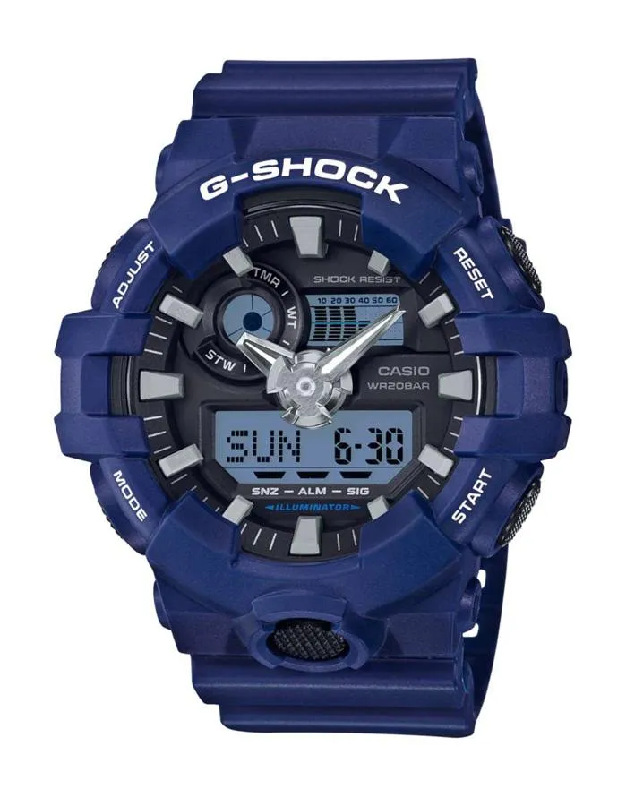 Casio G-Shock Mens Analog/Digital- Blue - World Time