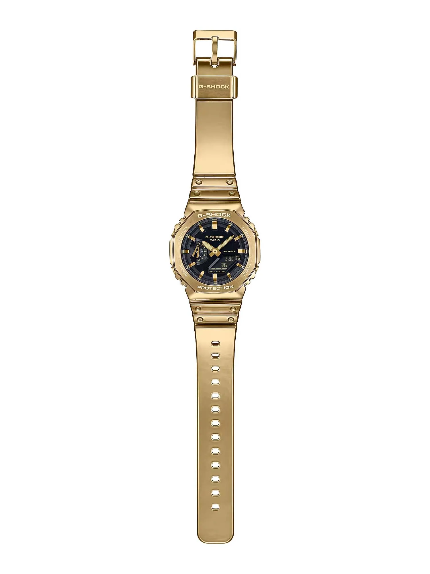 Casio G-Shock Metal-Clad Octagonal Mens Gold Watch GM2100YMG-9A