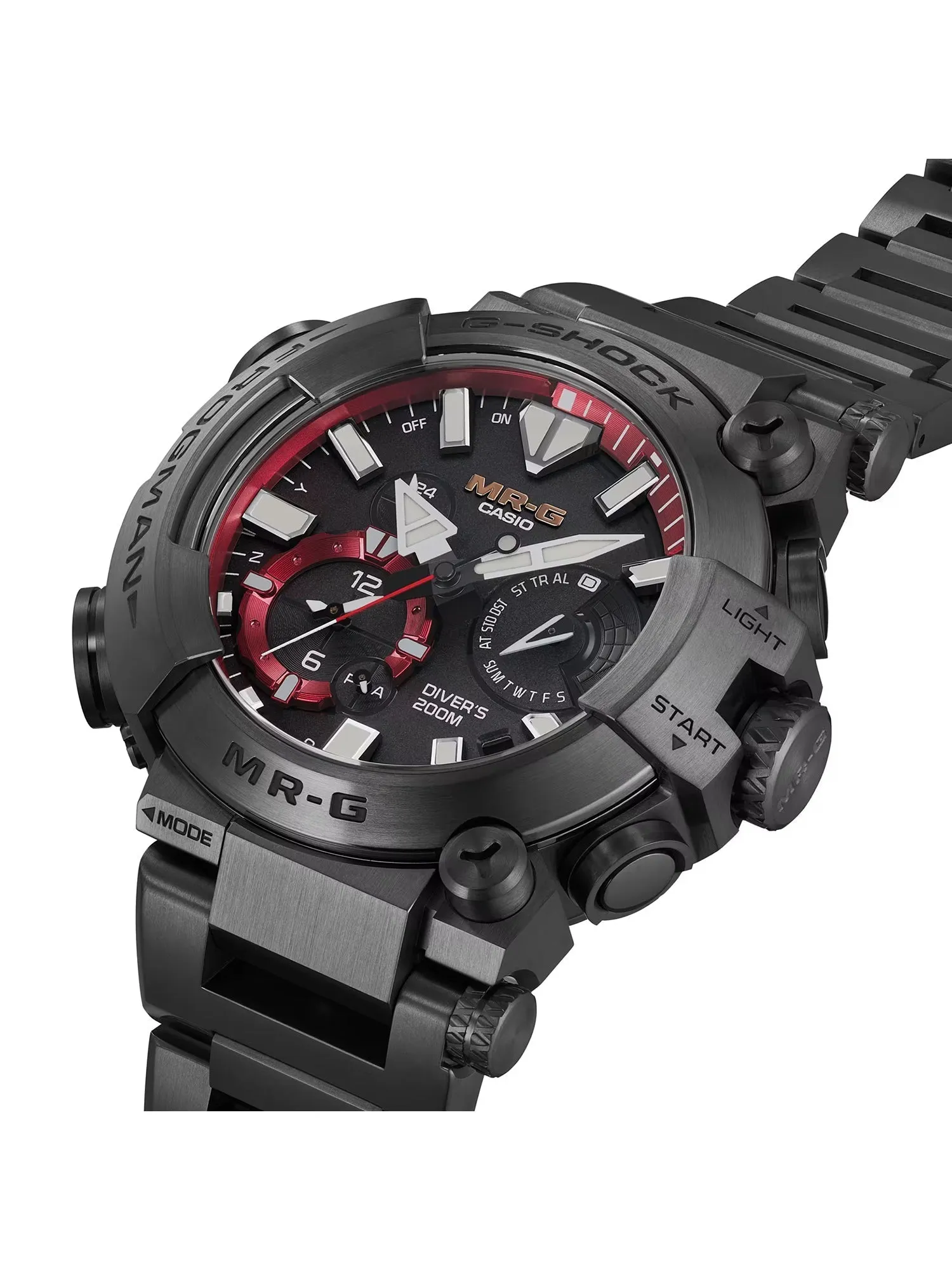 Casio G-Shock MR-G FROGMAN Black/Red Mens Diving Watch MRGBF1000B-1A