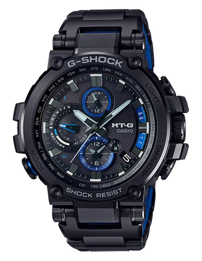 Casio G-Shock MT-G Mens Watch - Black Metal - Composite Band - Atomic - Chrono
