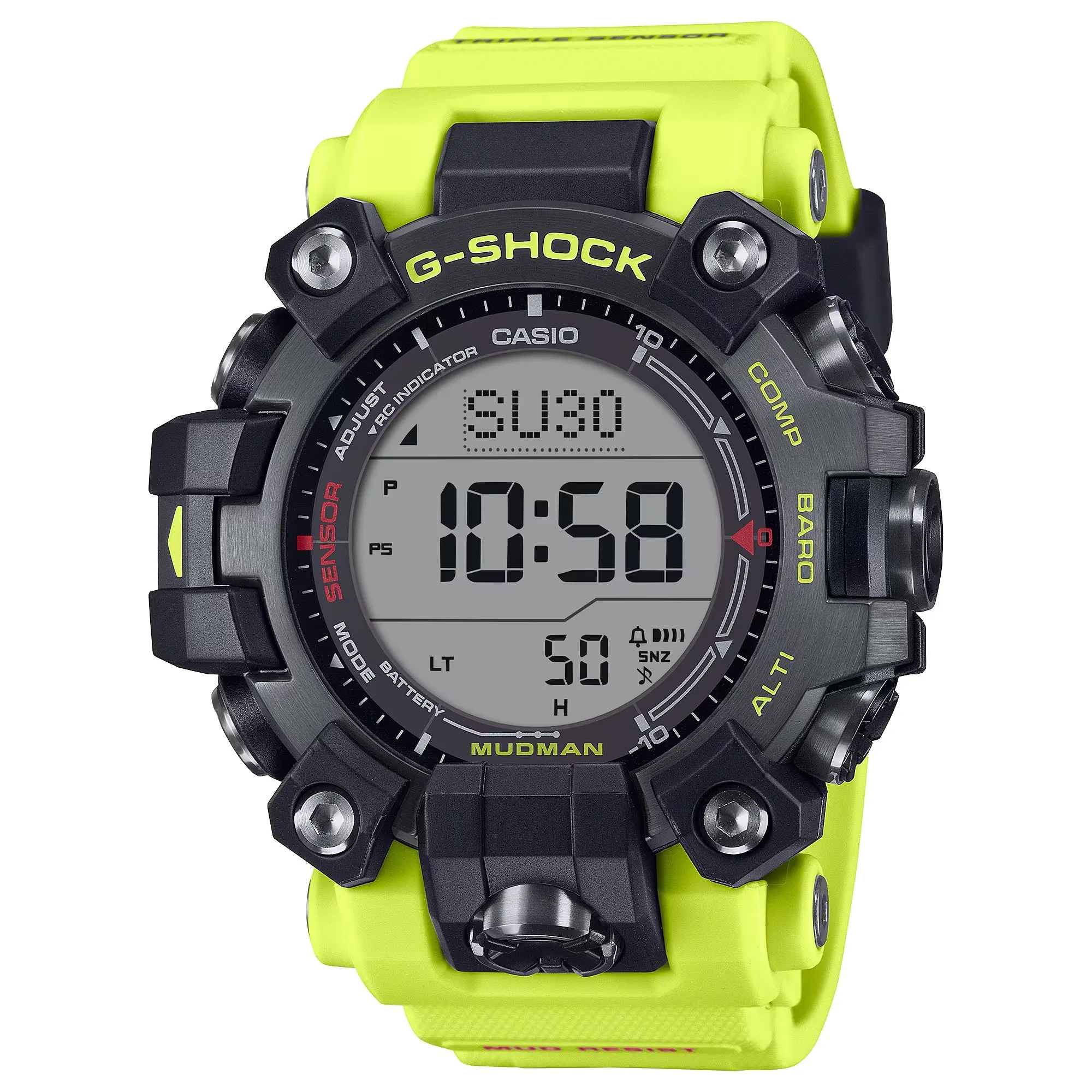 Casio G-Shock MUDMAN RESCUE YELLOW Triple Sensor Mens Watch GW9500MRY1A9