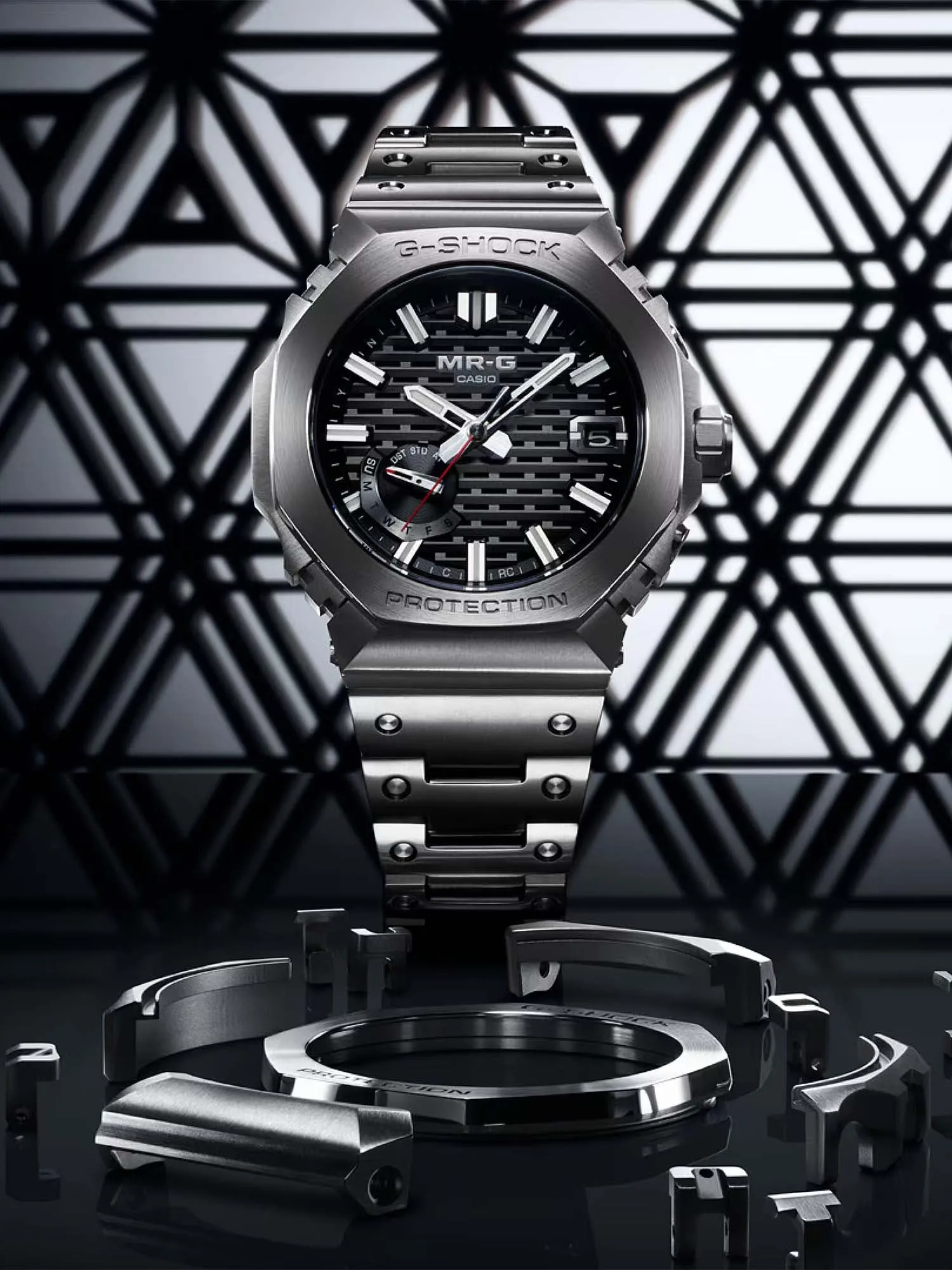 Casio G-Shock Octagonal Slim MRG TITANIUM watch with COBARION Bezel MRGB2100D-1A