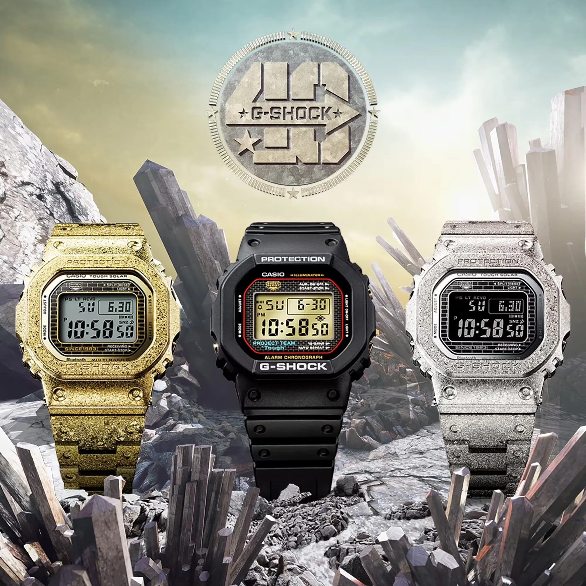Casio G-Shock RECRYSTALLIZED 40th Anniv Limited Edition Watch GMW-B5000PS-1