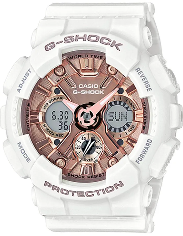 Casio G-Shock S-Series Womens - Digital/Analog - White - 200M - Shock Resistant