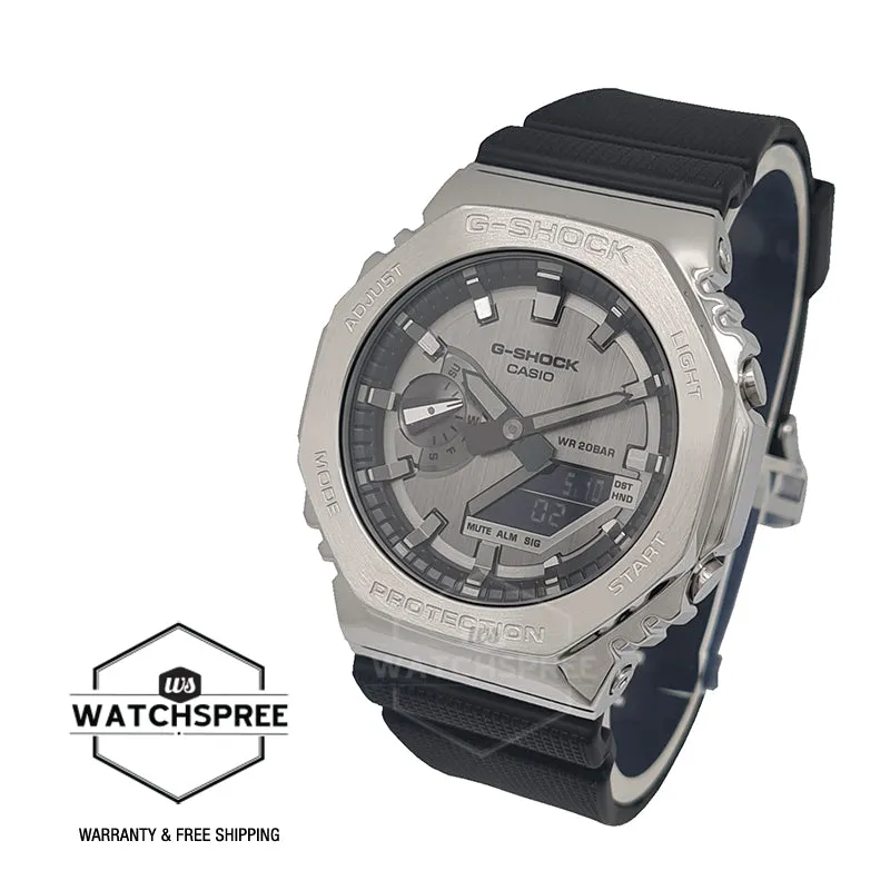 Casio G-Shock Standard-Bearer Metal-Clad Octagonal Black Resin Band Watch GM2100-1A GM-2100-1A