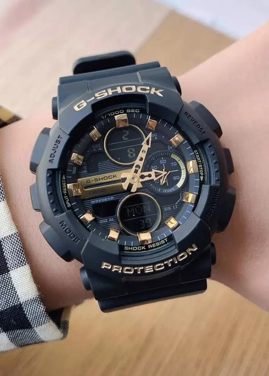 CASIO G-SHOCK WOMANS DUO BLACK & GOLD GMAS140M-1A