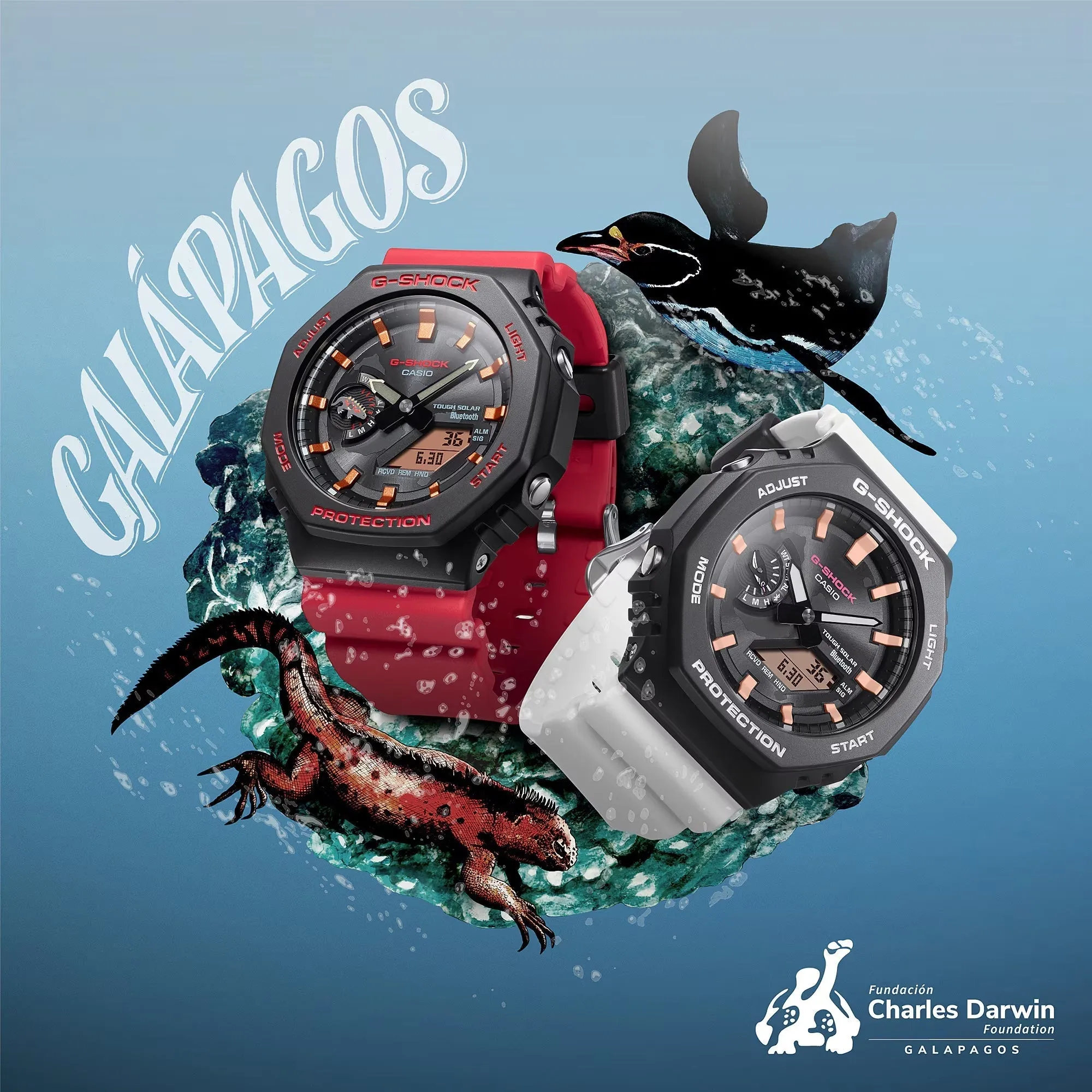 Casio G-SHOCK x GALAPAGOS CHARLES DARWIN FNDN Ana-Digi Mens Watch GAB2100CD-1A4