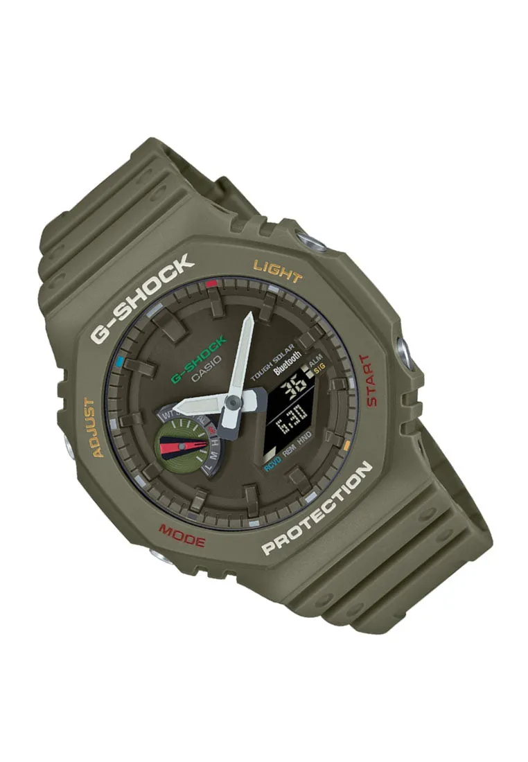 Casio GA-B2100FC-3A Digital Analog Rubber Strap Watch for Men