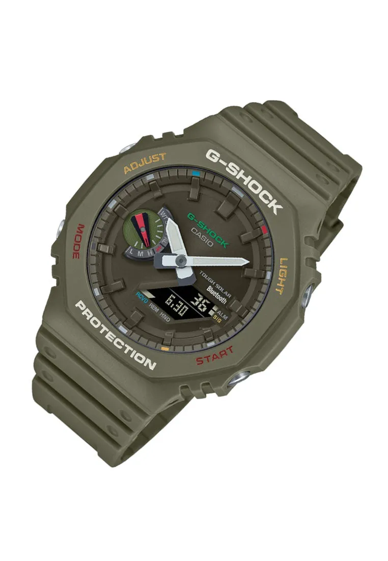 Casio GA-B2100FC-3A Digital Analog Rubber Strap Watch for Men
