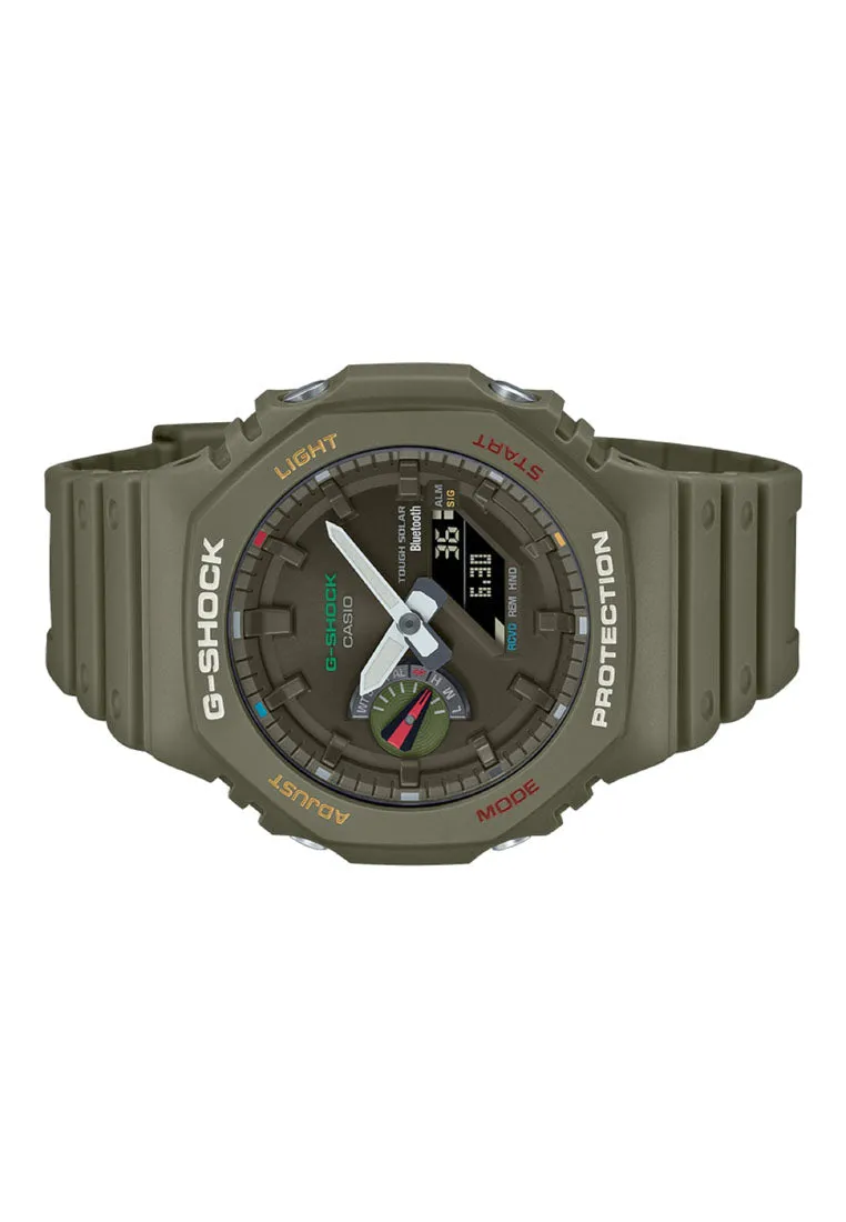 Casio GA-B2100FC-3A Digital Analog Rubber Strap Watch for Men