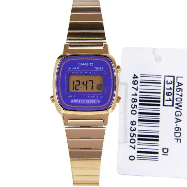 Casio LA670WGA-6DF Gold Stainless Watch for Women