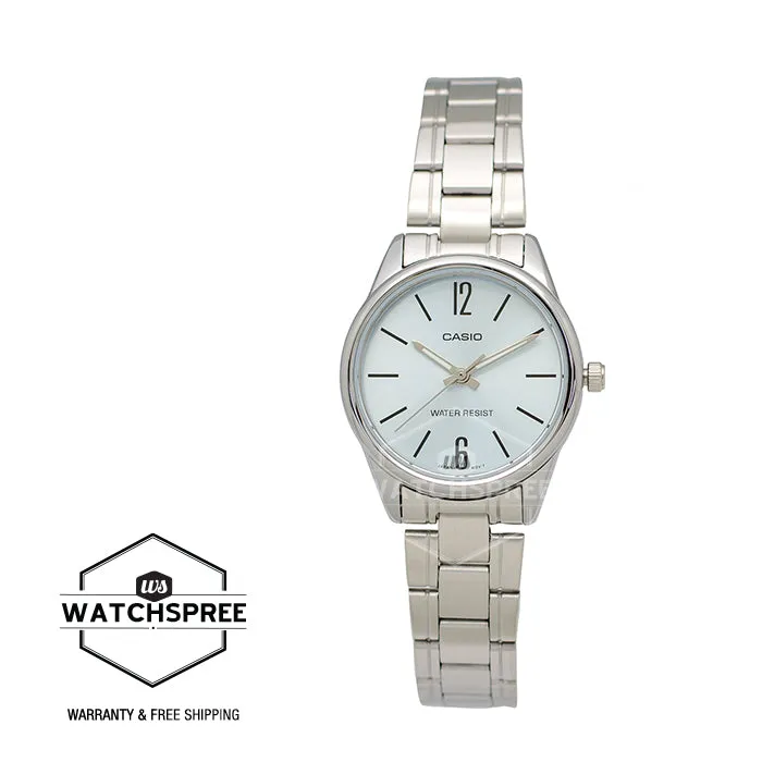 Casio Ladies' Standard Analog Silver Stainless Steel Band Watch LTPV005D-2B LTP-V005D-2B